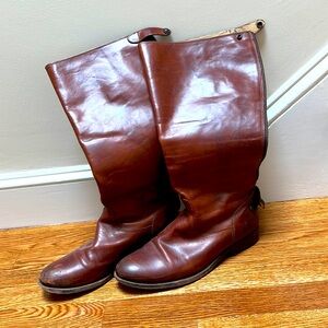 Frye Melissa Button Back Zip Cognac Boots
